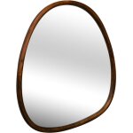 Sweeek - miroir organique en bois de sapin 55cm couleur noyer charlie l 55 x l 50 x e 3cm Sweeek - miroir organique en bois de sapin 55cm couleur noyer charlie l 55 x l 50 x e 3cm