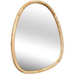 Sweeek - miroir organique en bois de sapin 75cm couleur naturelle charlie l 75 x l 70 x e 3cm