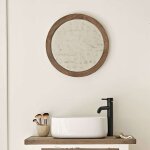 Berah getah - miroir en pin recyclé massif rond Berah getah - miroir en pin recyclé massif rond
