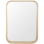 Miroir rectangulaire biseaut� en ch�ne 60x80cm