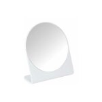 Miroir rond salle de bain marcon, petit miroir sur pied  poser, plastique, 17 cm, blanc - wenko