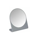 Miroir rond salle de bain marcon, petit miroir sur pied  poser, plastique, 17 cm, gris - wenko