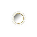 Miroir rond soleil m�tal dor� - diam�tre 40cm