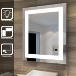 Miroir de salle de bain avec éclairage led miroir lumineux à économie d'énergie 60 x 50 cm blanc froid ... Miroir de salle de bain avec éclairage led miroir lumineux à économie d'énergie 60 x 50 cm blanc froid ...