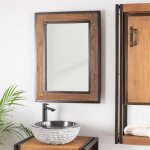 Wanda collection - miroir de salle de bain el�gance bois m�tal 60x80