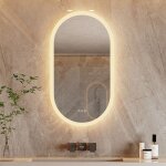 Luvodi ? miroir lumineux de salle de bain 80x50cm ? �clairage int�gr� led ? anti - bu�e avec capteur ...