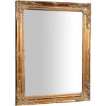 Biscottini - miroir de salle de bain miroir mural vertical / horizontal avec cadre rectangulaire en bois ...