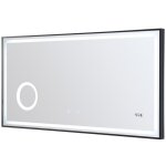 Vente - unique - miroir de salle de bain rectangulaire lumineux avec horloge digitale - 120 x 60 cm - ...