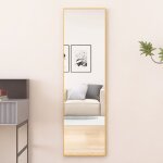 Eifson ? miroir sur pied 140x40 cm ? miroir de sol rectangulaire en verre flott� hd ? cadre en m�tal ...