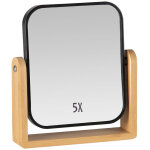 Miroir sur pieds carr�s en bambou noir - andrea house