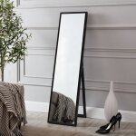 [en. casa] - miroir sur pied giovinazzo psych� inclinable 150 x 35 cm noir