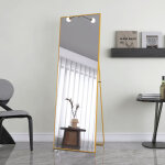 Miroir sur pied rectangle avec cadre en m�tal miroir sur pied hd grand pour salon, chambre et dressing ...
