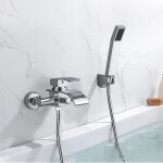 Auralum - mitigeur de baignoire cascade robinet de douche avec pommeau de douche et flexible de douche ...