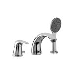 Paffoni - mitigeur de baignoire avec dviateur et set de douche du040cr avec bec verseur