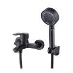 Mitigeur de baignoire noir robinet baignoire avec douchette � main 5 jets mitigeur de douche avec support ...