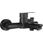 Mitigeur bain acier inoxydable robinetterie baignoire 2 trous robinet baignoire noir chaud et froid