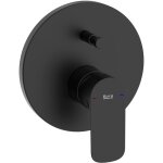 Roca - mitigeur bain / douche cala  encastrer avec inverseur, corps d'encastrement inclus, noir mat