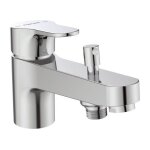 Porcher ? mitigeur bain - douche monotrou ? finition chrom�e ? bec long avec a�rateur ? inverseur automatique ...