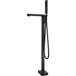 Mitigeur de bain sur pied en laiton, robinet sur pieds design pour baignoire avec flexible 1, 5m, pommeau ...