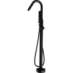 Mitigeur de bain sur pied en laiton, robinet sur pieds design pour baignoire avec flexible 1, 5m, pommeau ...