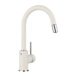 Blanco - robinetterie d'vier avec bec extractible, blanc doux / chrome 526968
