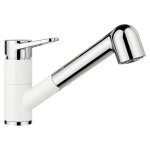 Blanco - wega s - mitigeur d'�vier avec douchette extractible, blanc / chrome 526421