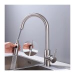 Ubeegol - mitigeur de cuisine avec douchette extractible robinet de cuisine bec rotatif mitigeur d'�vier ...