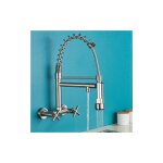 Zamery - mitigeur de cuisine mural avec douchette extensible mitigeur �vier rotatif � 360�avec 3 modes ...