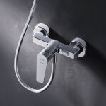 Am. pm - mitigeur douche chrome robinet douche main mont� mur pour salle de bains m�langeur douche en ...