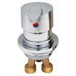 Mitigeur de douche en laiton chrom� avec inverseur, connexion pour eau chaude et froide, id�al pour cabines ...