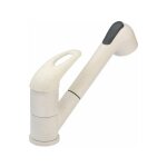 Itar - mitigeur évier à bec haut orientable avec douchette - décor : blanc Itar - mitigeur évier à bec haut orientable avec douchette - décor : blanc