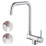 Mitigeur d'�vier bec rabattable 360� rotatif en acier nickel bross� robinet cuisine repliable pour evier ...