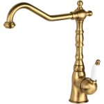 Gattoni rubinetteria - mitigeur d'évier de cuisine de couleur bronze avec poignée blanche de style rétro ... Gattoni rubinetteria - mitigeur d'évier de cuisine de couleur bronze avec poignée blanche de style rétro ...