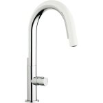 Mamoli - mitigeur d'vier de cuisine avec douchette en silicone blanc cook 740800000j01 chrom
