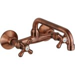 Gattoni rubinetteria - mitigeur d'vier de cuisine mural couleur cuivre avec bec en u gattoni 7559 / ...