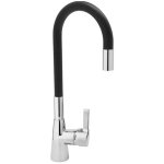 Mitigeur vier avec douchette flexible couleur noir