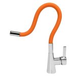 Mitigeur vier avec douchette flexible - orange