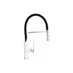 Evenes ® - mitigeur d'evier ejan blanc / chrome, tuyau en noir entraxe 221mm evenes Evenes ® - mitigeur d'evier ejan blanc / chrome, tuyau en noir entraxe 221mm evenes