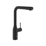 Mitigeur d'vier grohe essence, douchette extractible saillie 204mm phantom black