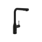 Mitigeur d'vier grohe essence, douchette extractible saillie 204mm phantom black