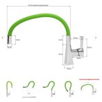 Fala - mitigeur evier lavabo flexible vert 75709