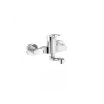 Tres grifería - mitigeur évier mural bec 130 mm chromé - tres 21632010 Tres grifería - mitigeur évier mural bec 130 mm chromé - tres 21632010