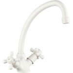 Mitigeur d'�vier tiffany bec col de cygne blanc