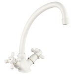 Mitigeur d'�vier tiffany bec col de cygne blanc