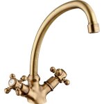 Paini france - robinet �vier, m�langeur tiffany bec haut mobile vieux bronze