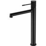 Mitigeur lavabo bec haut noir mat imex line