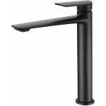 Mitigeur lavabo bec haut noir mat - imex line Mitigeur lavabo bec haut noir mat - imex line