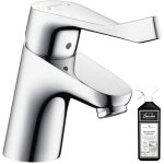 Hansgrohe - mitigeur lavabo focus 70 care avec poign�e extra longue avec tirette et vidage chrome + nettoyant ...