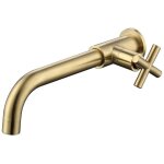 Mitigeur de lavabo en laiton robinet d'eau froide montage mural eau froide support mural 1 / 2 pouce ...