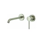 Gattoni rubinetteria - mitigeur lavabo mural en acier bross gattoni easy 2337 / 23ns acier inoxydable ...